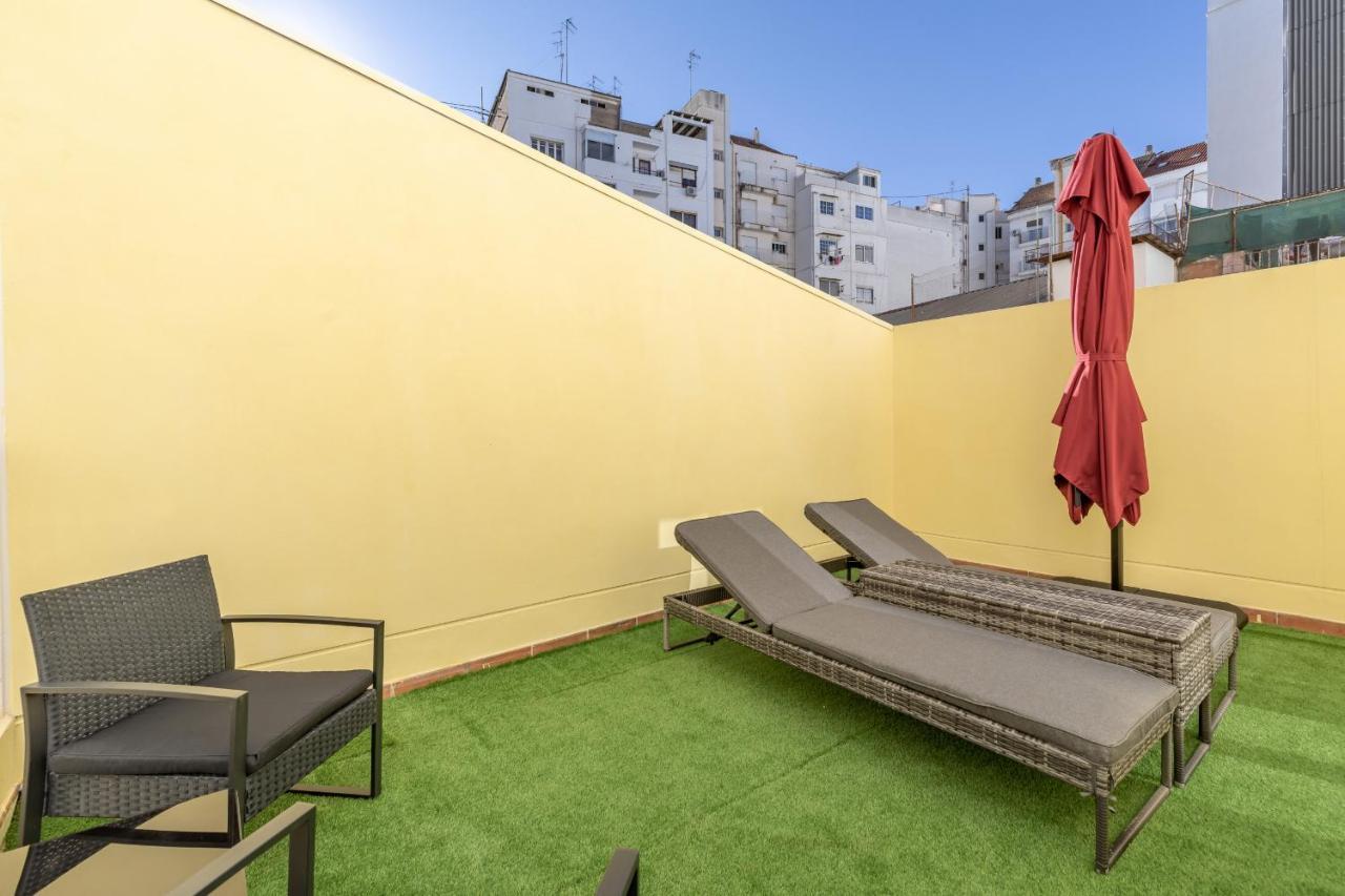 Marvellous Apt With A Large Private Terrace Valencia Exterior foto